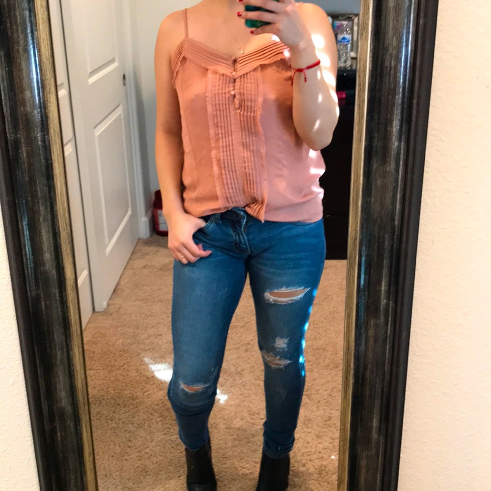 Ripped skinny jeans!